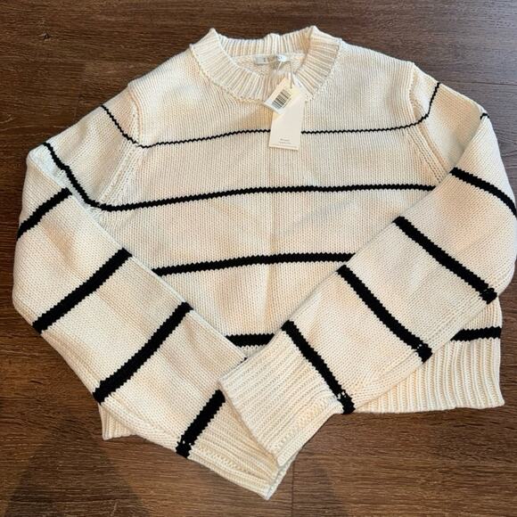 NWT Z Supply Women’s Milan Cropped Knit Striped Sweater Sz S - Picture 2 of 6